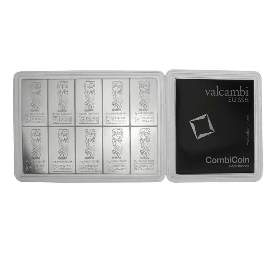 Valcambi 10 x 10g 2012 Cook Islands Silver CombiCoin (Image 1)