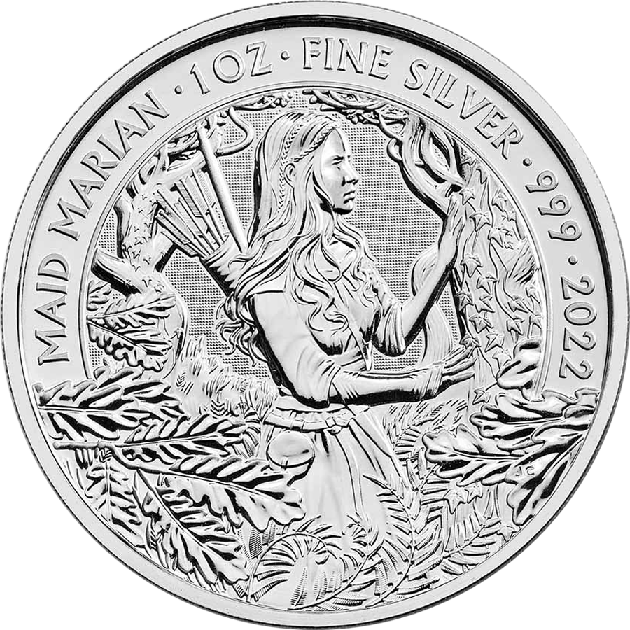 2022 UK Maid Marian 1oz Silver Coin