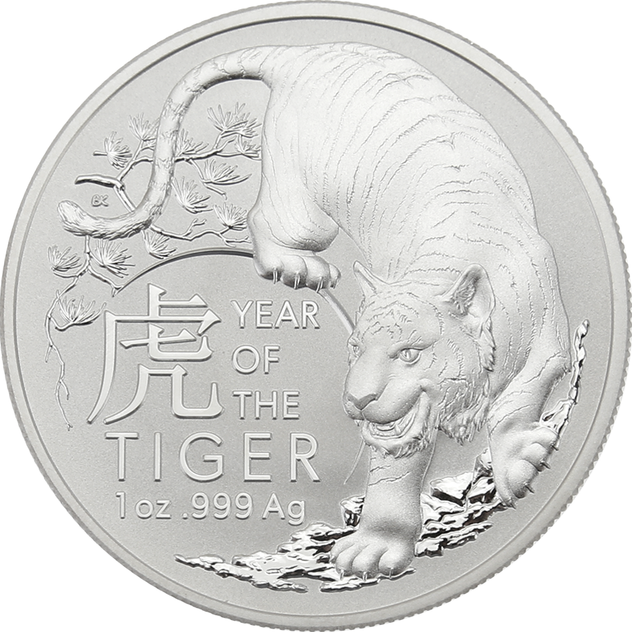 2022 Royal Australian Mint Year Of The Tiger 1oz Silver Coin