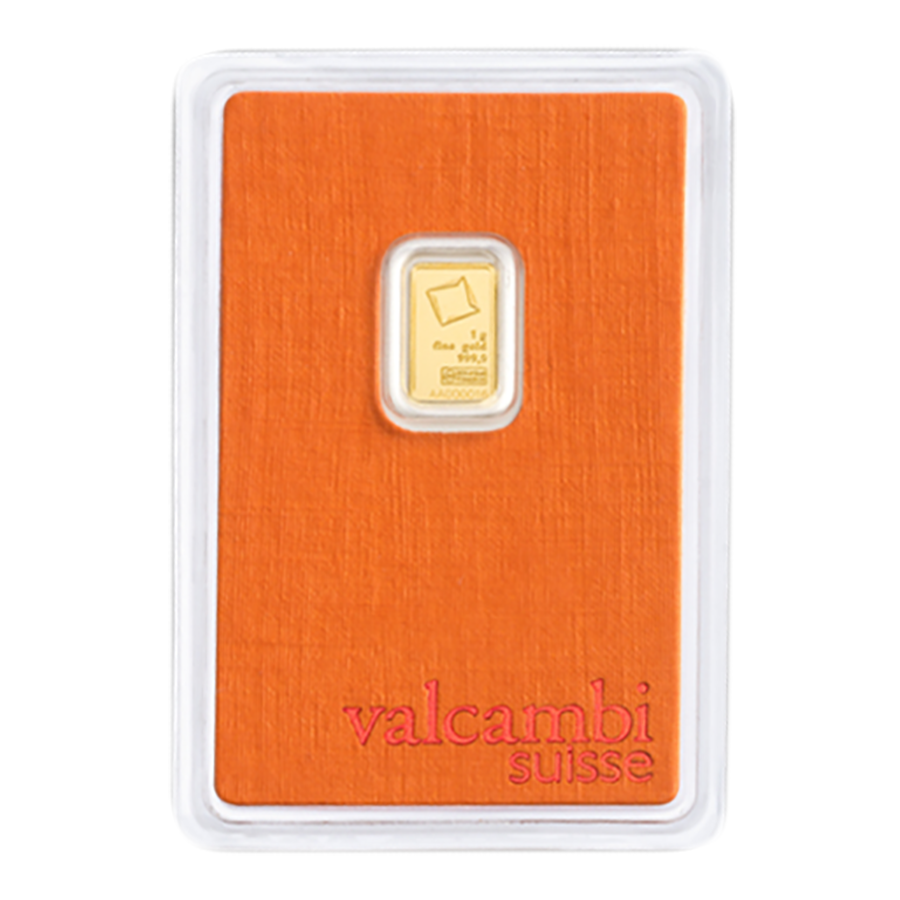 Valcambi 1g Stamped Gold Bar (Image 2)
