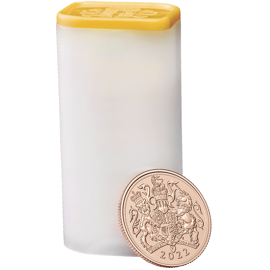 2022 UK Full Sovereign Gold Coins - Full Tube of 25 Coins (Image 1)