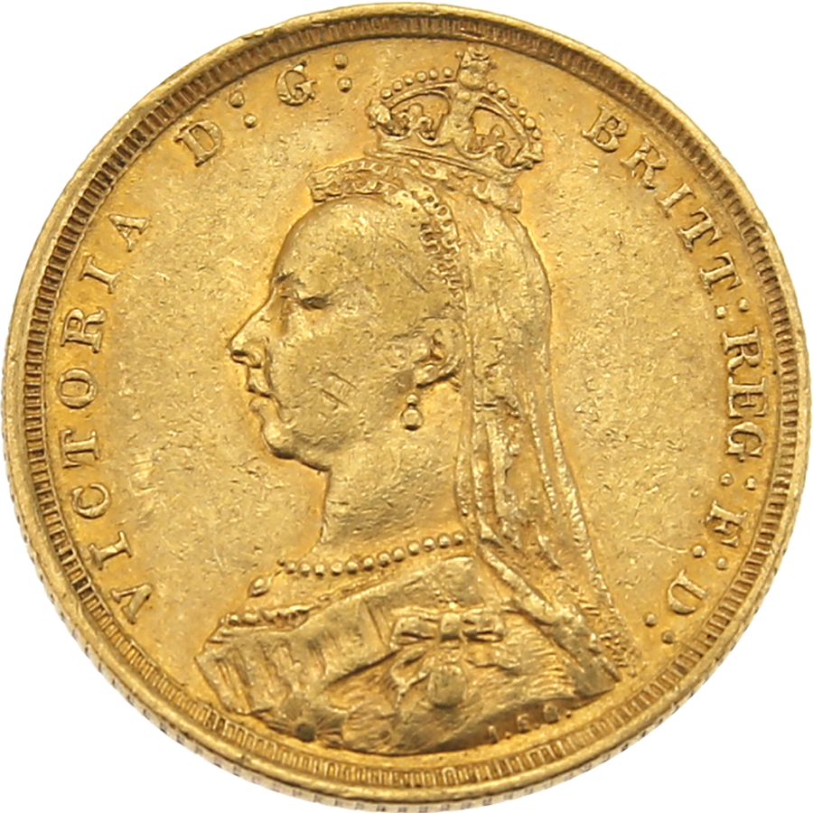 Pre-Owned Victoria Jubilee Head Full Sovereign Gold Coin - Mixed Dates (Image 1)
