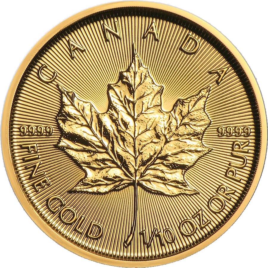 2021 Canadian Maple 1/10oz Gold Coin (Image 1)
