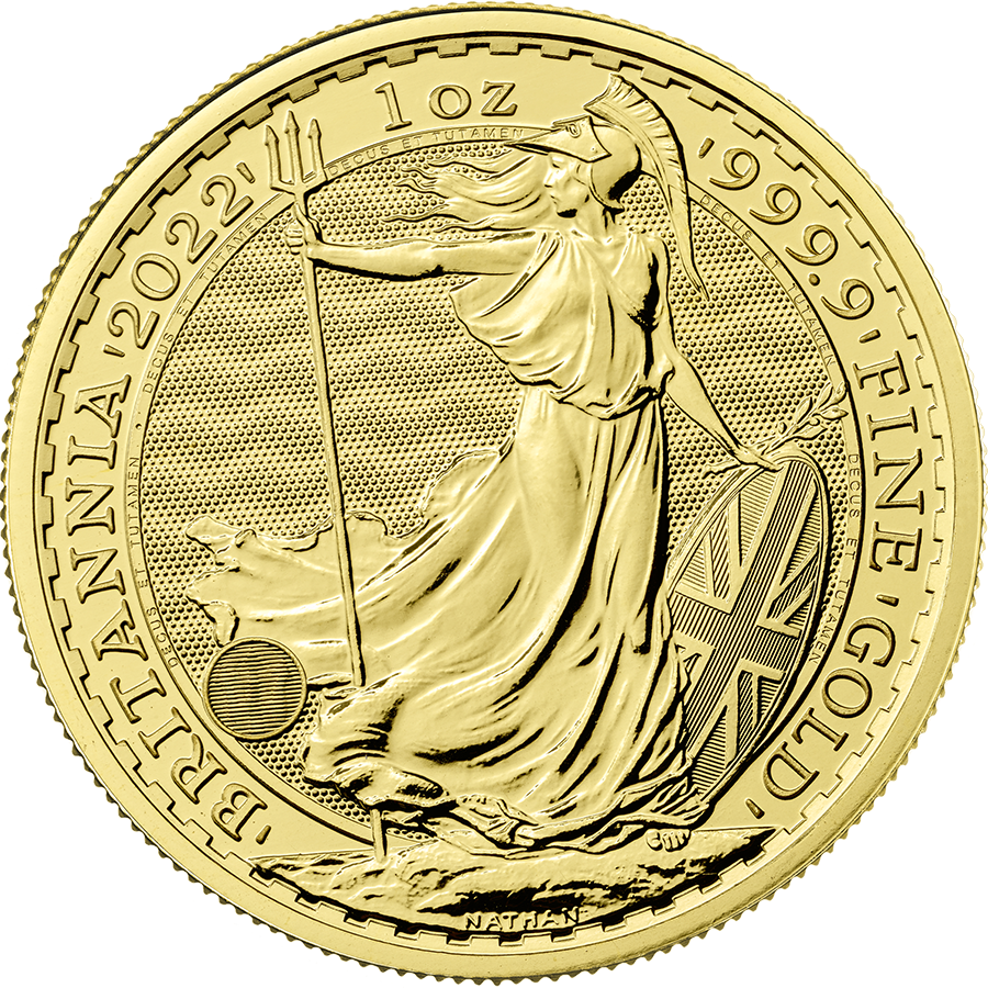 2022 UK Britannia 1oz Gold Coin (Image 1)