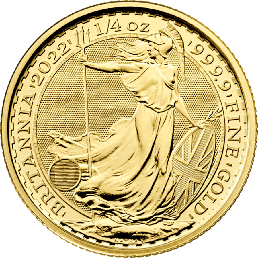 2022 UK Britannia 1/4oz Gold Coin