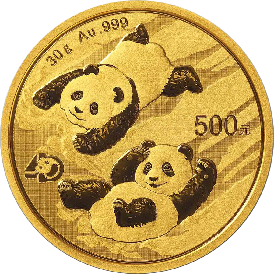 2022 Chinese Panda 30g Gold Coin