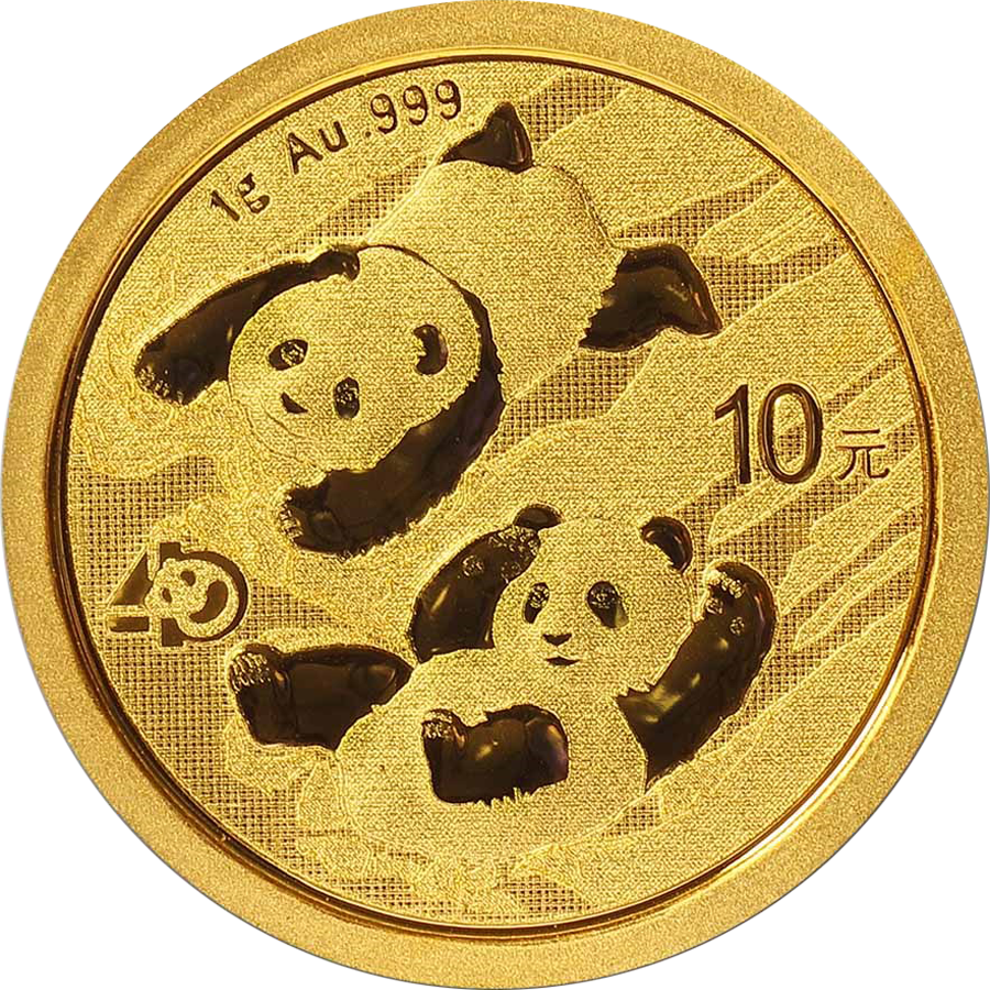 2022 Chinese Panda 1g Gold Coin