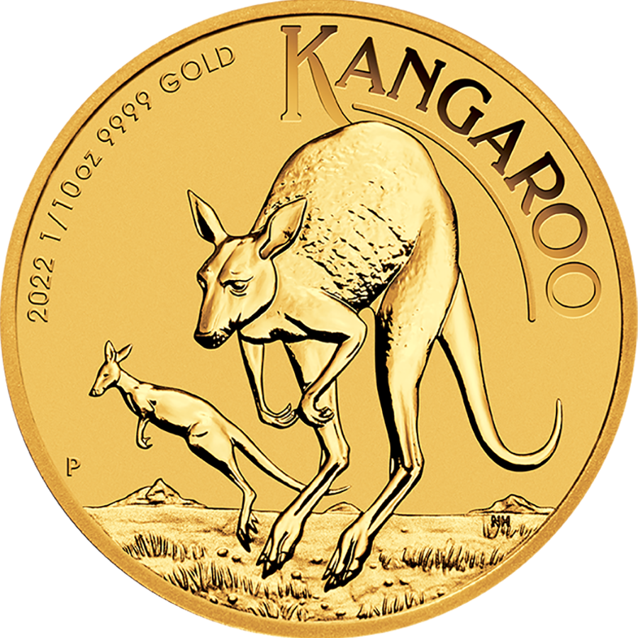 2022 Australian Kangaroo 1/10oz Gold Coin