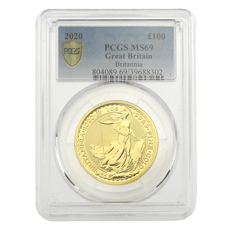 Pre-Owned 2020 UK Britannia 1oz Gold Coin - PCGS Graded MS69 - 804089.69/39688302