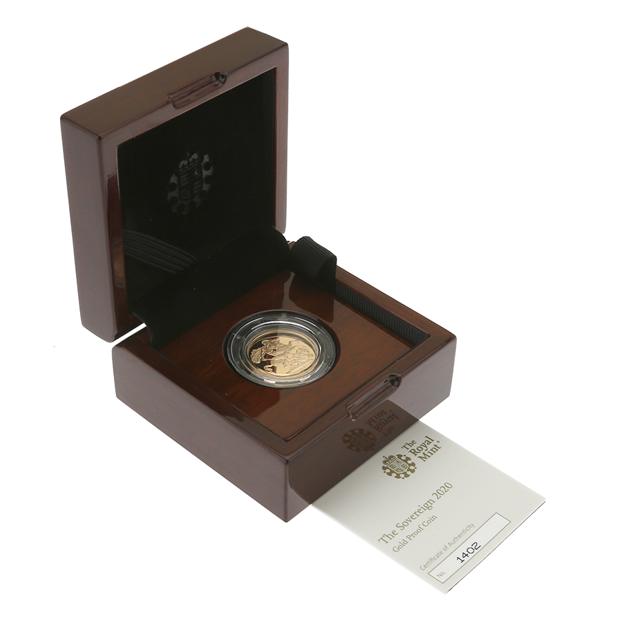 Pre-Owned 2020 UK Full Sovereign Gold Proof Coin - Missing Outer Box (Image 2)