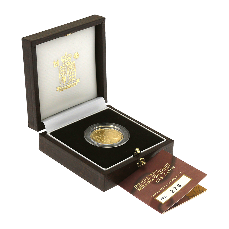 Pre-Owned 2003 UK Britannia 1/4oz Proof Gold Coin