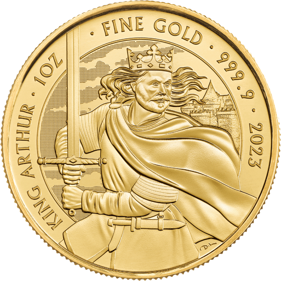 2023 UK King Arthur Myths and Legends 1oz Gold Coin