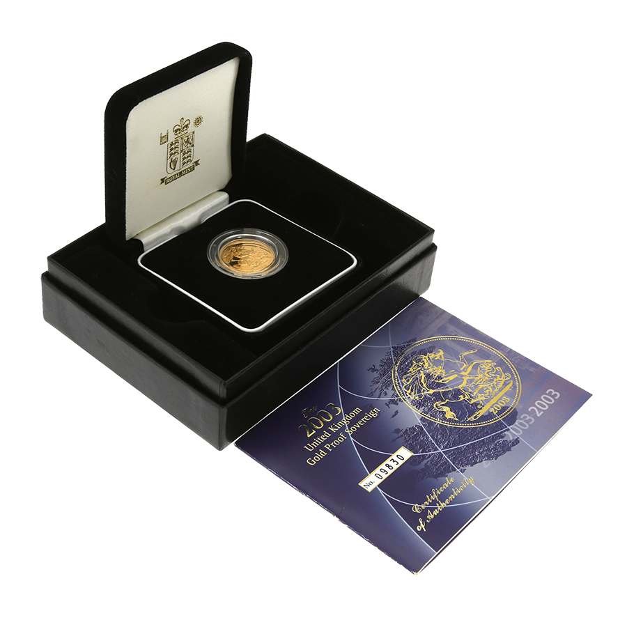 Pre-Owned 2003 UK Full Sovereign Gold Proof Coin
